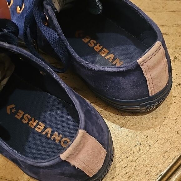 Converse Navy Suede Sneakers Size 7 - Picture 9 of 11